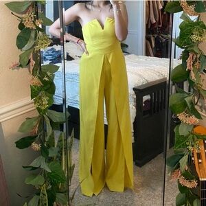 BEKA Strapless Yellow Jumpsuit